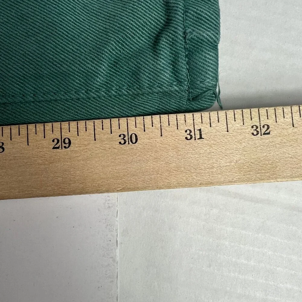 VTG Calvin Klein Jean's Juniors 26x31* Straight Green Faded Denim USA Made Tag 3